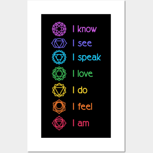 Chakra Affirmation Posters and Art